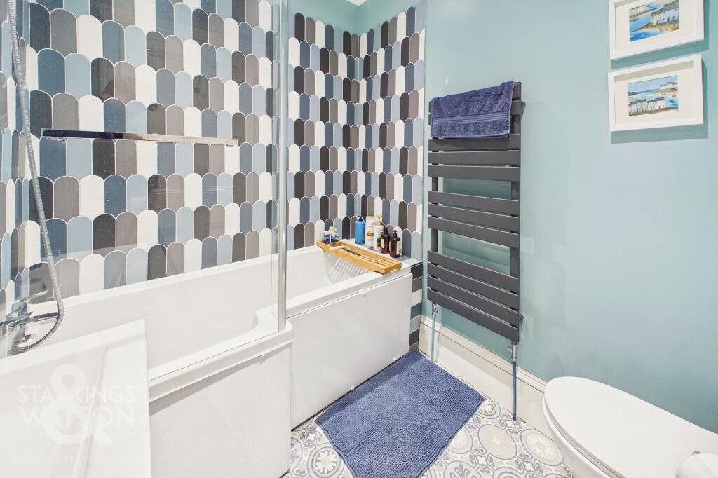The bathroom with bath